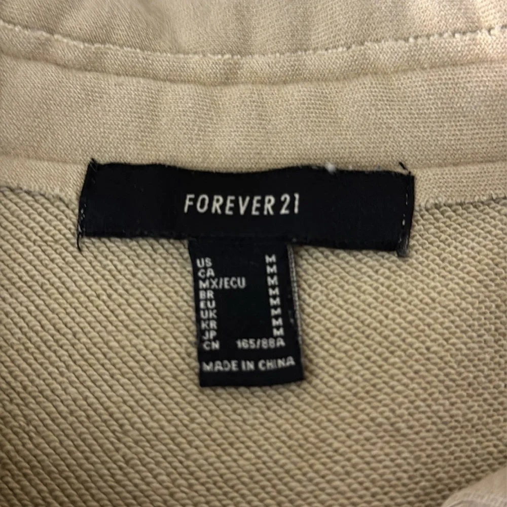 Forever 21 Women's Soft Tan Terry Shacket Size Medium